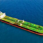 large marine banner installation