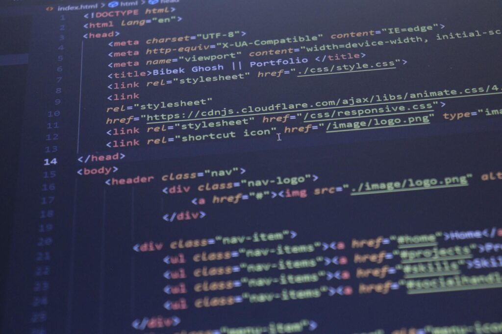 web developer coding CSS