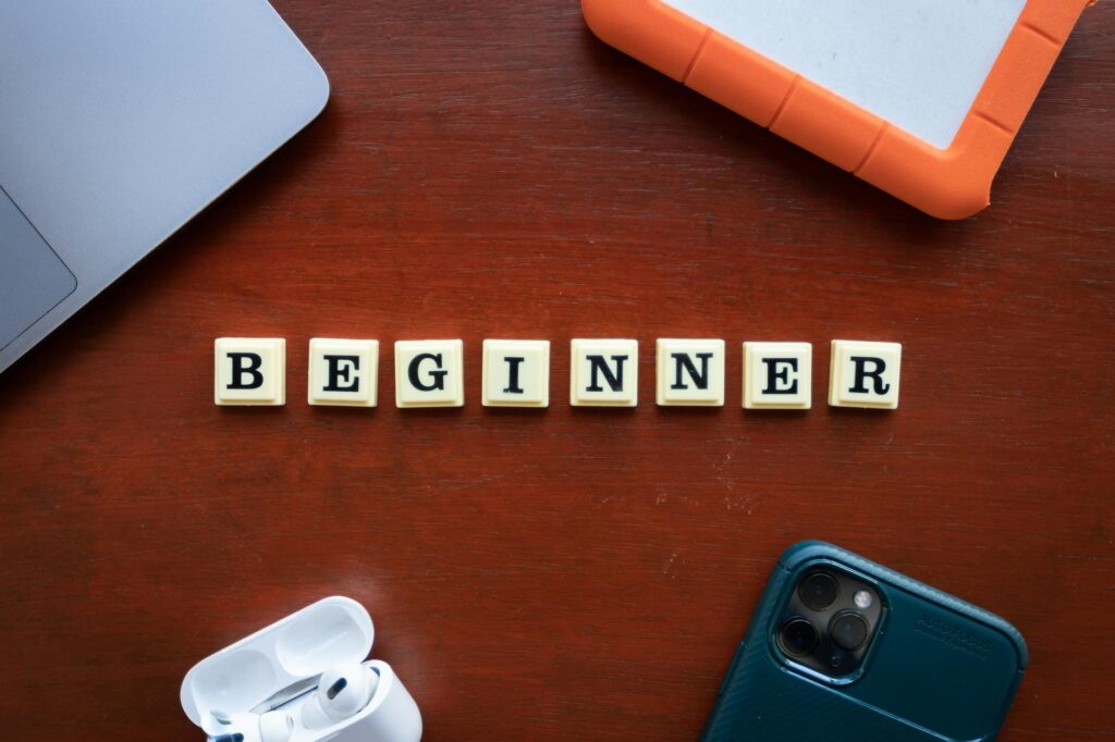 beginner blogger workspace