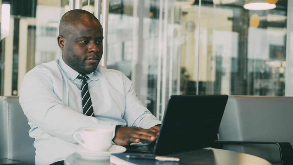 entrepreneur working on laptop