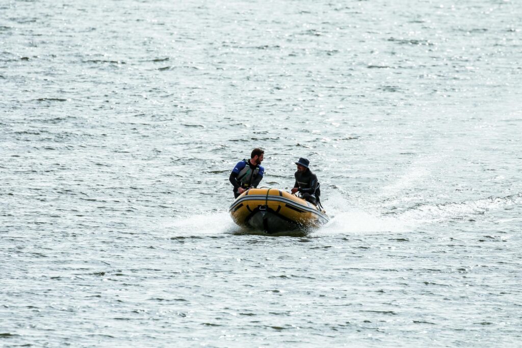 Mercury Inflatable Sport boat on water