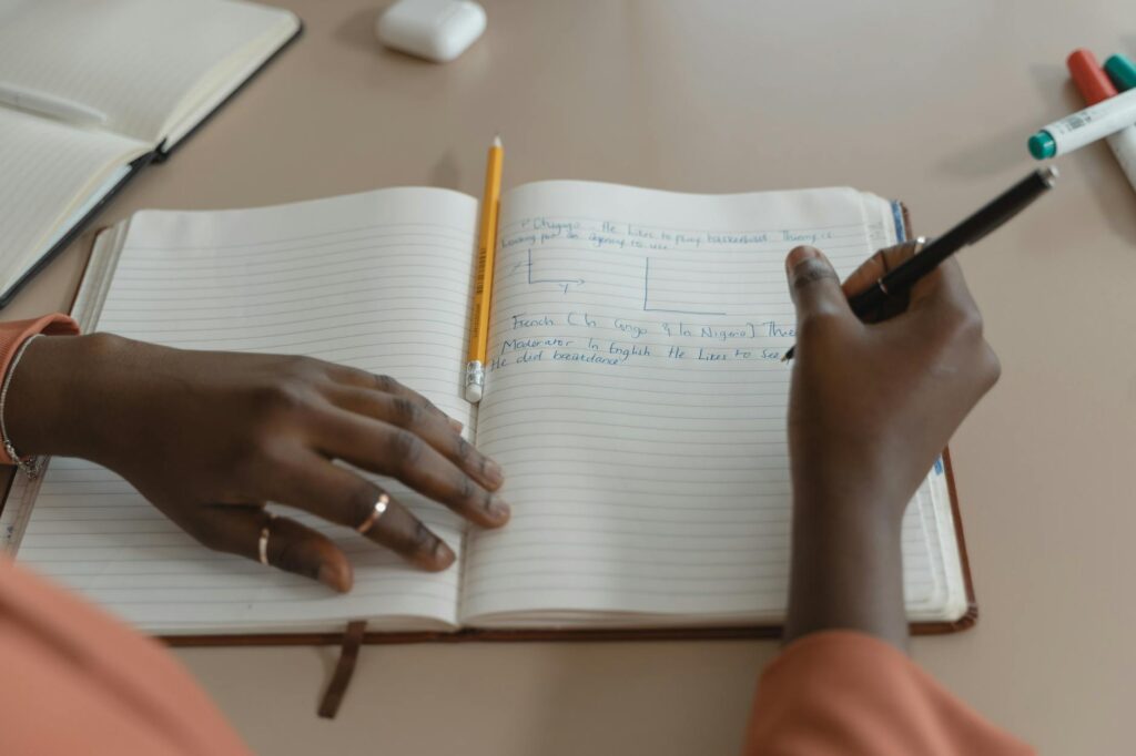 person writing biography